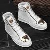 Men’S 2025 Spring Fashion Boots – High-Top Casual Shoes With Metal Details