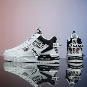 Graffiti Trendy High Top Skate Shoes, Men's Comfy Casual Shoes For Outdoor Walking Jogging Traveling