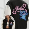 Disney Official Women’s Baseball Jacket, High-Quality Stitched Fabric with Double-Sided Cartoon Print, Fleece-Lined Outerwear for Parties and Festivals, Festival Wear, Stylish Jacket, Cozy Fleece, Women’s Jacket, Festival Goers