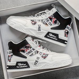Men's High-Top Skate Sneakers - Trendy Street Style Casual Sneakers with Comfortable Fabric Lining, Durable PU Upper & PVC Sole, Lace-Up Design for All-Day Wear