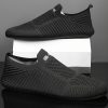 Men’s Athletic Sneakers – Trail Running, Tennis, and Hiking Shoes, Casual Fashion in Black, White, Brown – Slip-On Low-Top Design with Fabric Upper and Rubber Sole