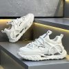 Men’s Lightweight Breathable Running Shoes – Cushioned Soft Sole Gym Sneakers, Minimalist White Sneakers for Jogging, Casual Attire – Ideal for Men & Students, Workout Shoes, Sleek Design, Mesh Fabric Upper