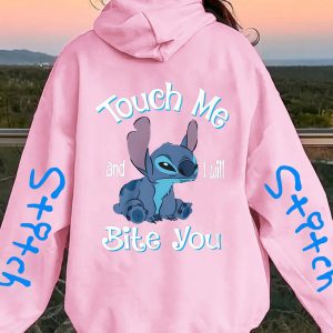 Disney Stitch Women'S Pink Hoodie -