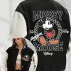Women’S Mickey Mouse Graphic Baseball Jacket – Cozy Fleece-Lined Casual Outerwear with