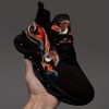 Men’S Gothic Dragon Design Low-Top Sneakers – Black & Orange Streetwear Lace-Up Shoes, Breathable Fabric Upper, Cushioned EVA Sole, Comfortable Walking Trainers for All Seasons, Casual Fashion Footwear, Dragon Sneakers, Allseason Footwear, Dynamic Graphic Design, Fabric Upper Shoes