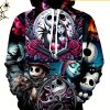 Hoodie Inspired by Disney’S The Nightmare Before Christmas – Jack Skellington Sweatshirt, Featuring an Adjustable Drawstring Hood, Ideal for Halloween And Christmas Celebrations, Machine Washable Unisex Apparel, Horror-Themed Outfit, an Excellent Gift for Christmas.